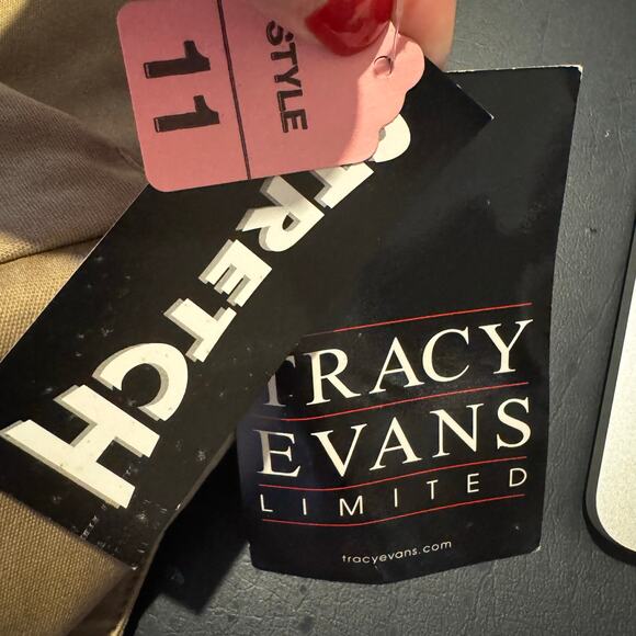 Vintage Deadstock Tracey Evans Limited Stretch Belted Mini Skirt Khaki Y2K 11 - Picture 6 of 6